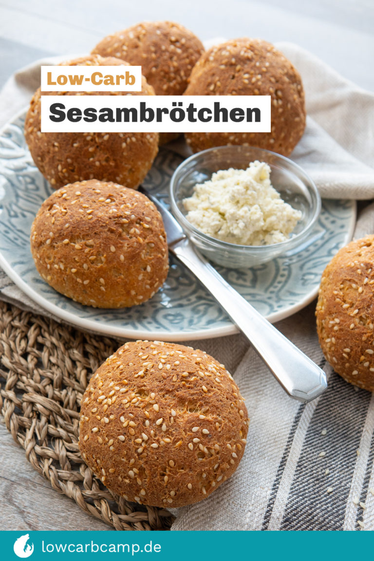 Sesambrötchen – kleine Low-Carb Goldstücke 🥰 → Low-Carb Camp®