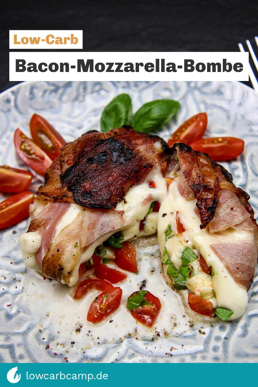 Low-Carb Bacon-Mozzarella-Bombe