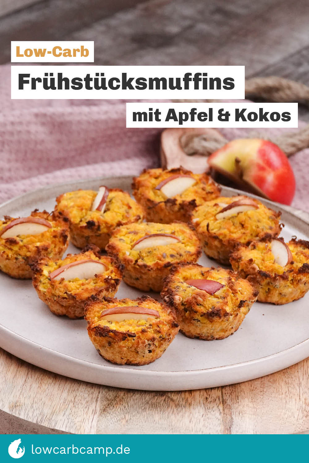 Frühstücksmuffins mit Apfel und Kokos 🥥🍎