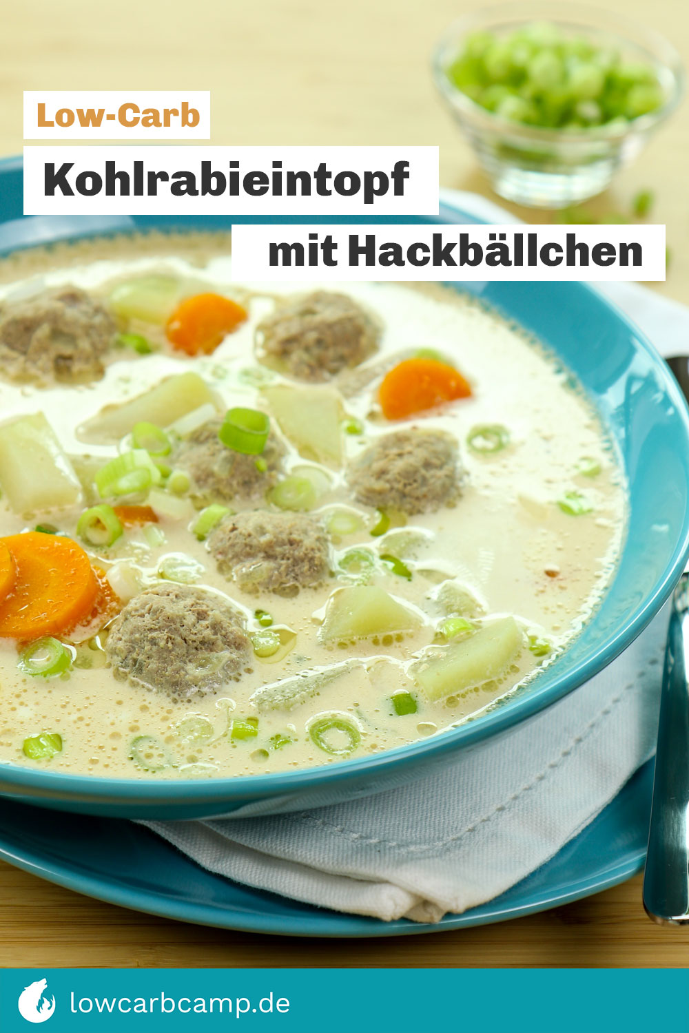 Kohlrabieintopf Mit Hackballchen Low Carb Herzhaft Lecker