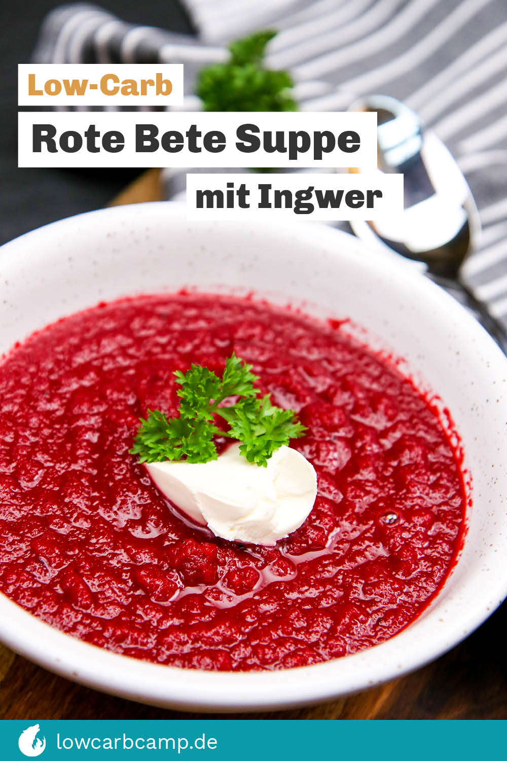 Rote Bete Suppe mit Ingwer