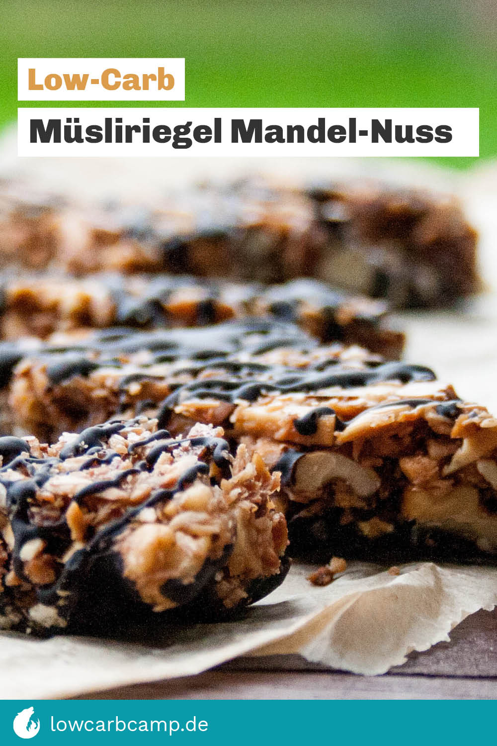 Müsliriegel Mandel-Nuss 🤩🍫 Low-Carb, lecker crunchy &amp; mit Schokolade