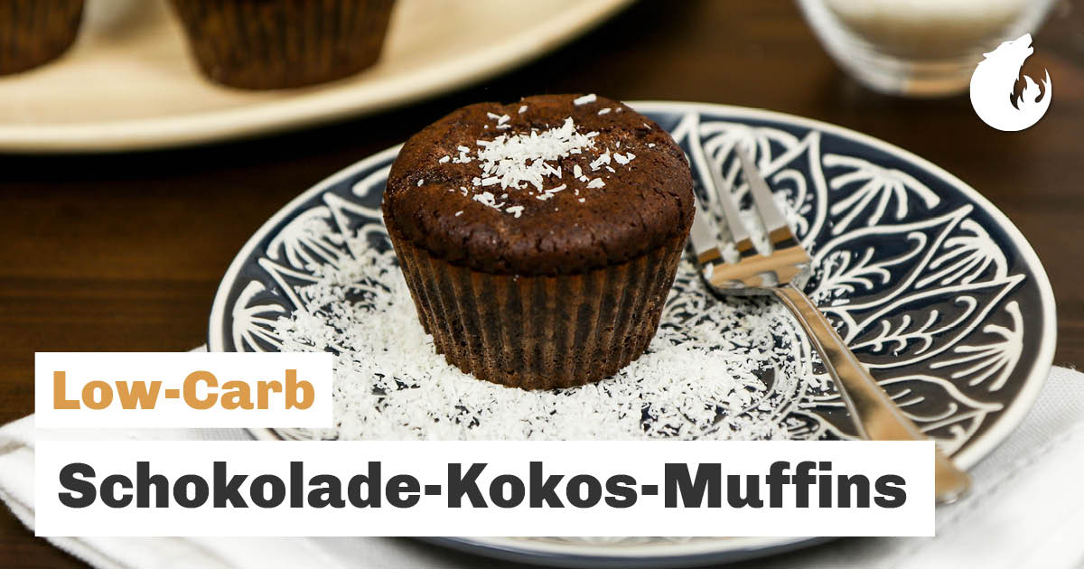 Schokolade-Kokos-Muffins 😍 Low-Carb backen mit wenig Kohlenhydraten