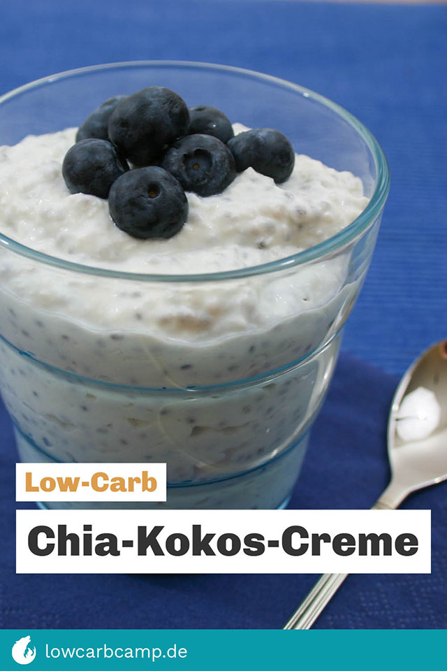 Chia-Kokos-Creme Low-Carb Dessert 😍🥥 (fast) ohne Kohlenhydrate