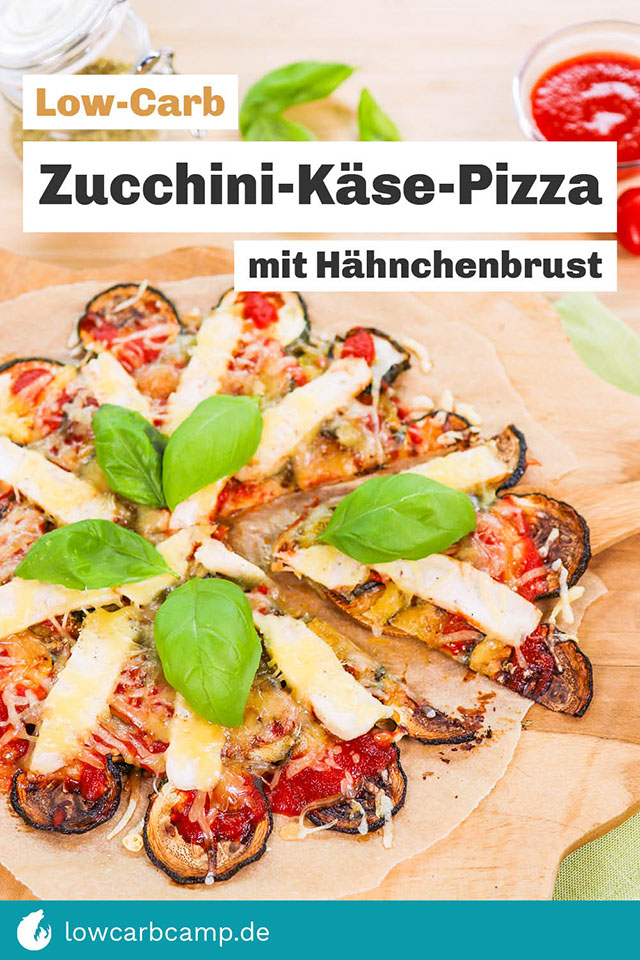 Zucchini-Käse-Pizza Low-Carb