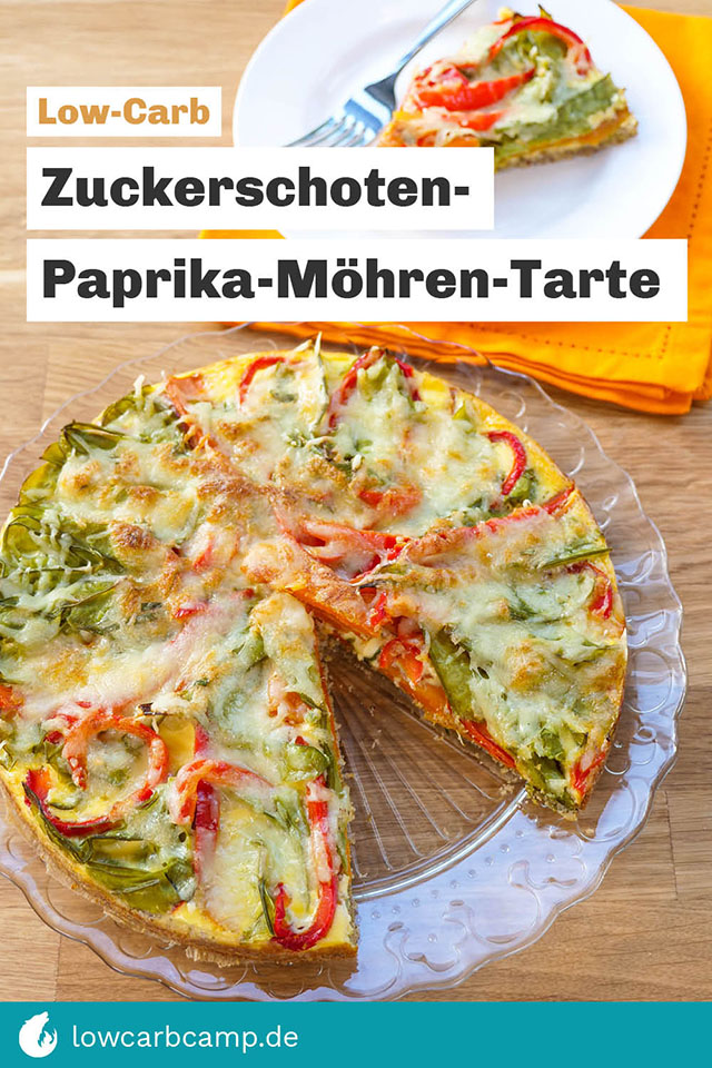 Low-Carb Zuckerschoten-Paprika-MÃ¶hren-Tarte