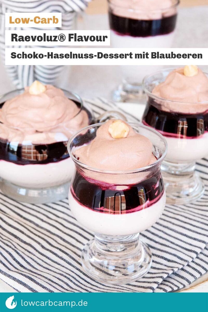 Schoko-Haselnuss-Dessert mit Blaubeeren 🫐 Raevoluz® Flavour 🥰