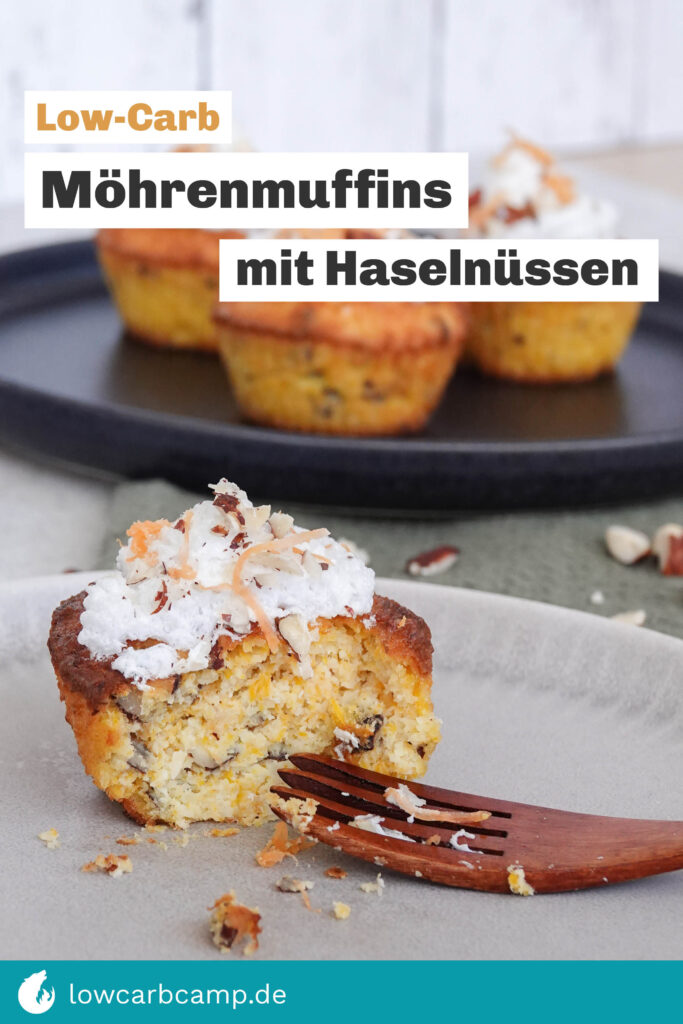 Möhrenmuffins mit Haselnüssen 🥕🧁 Saftig, lecker, Low-Carb!