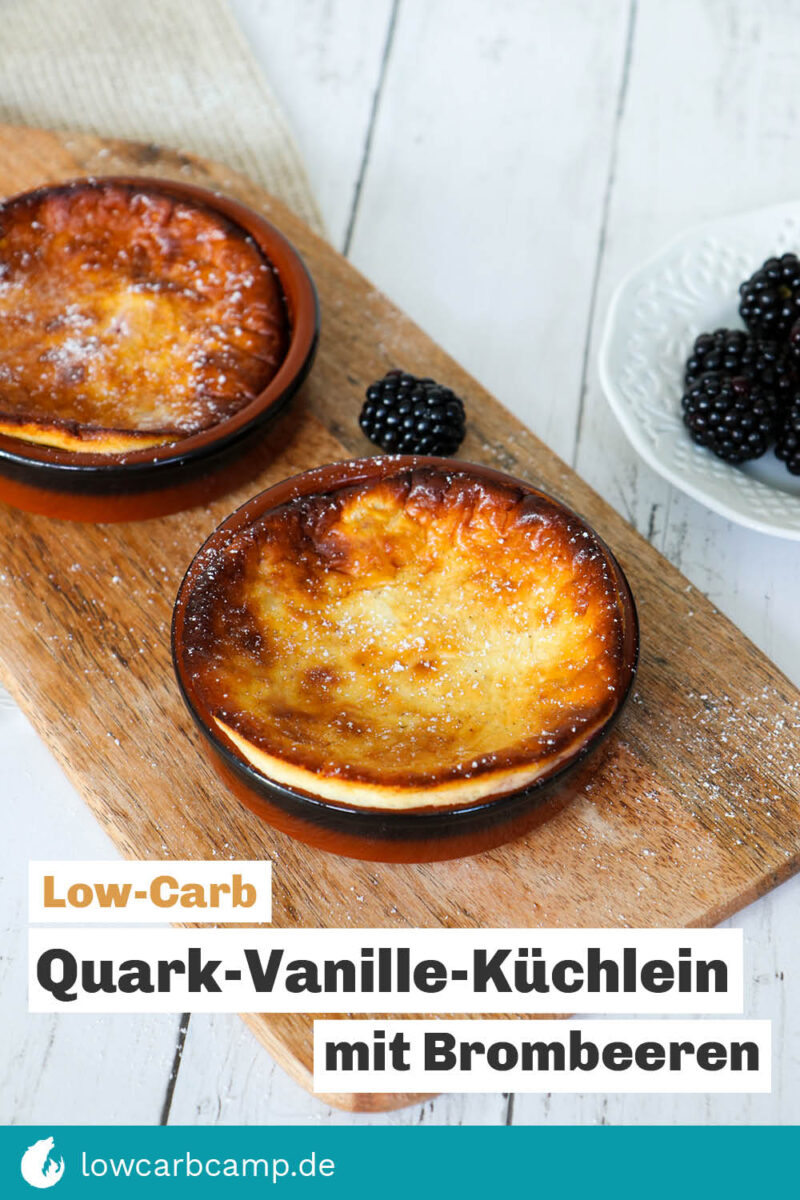 Quark-Vanille-KÃ¼chlein mit Brombeeren