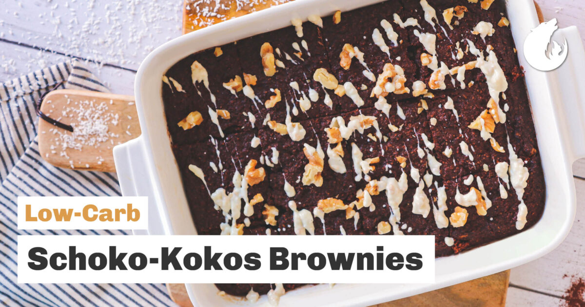 Low-Carb Schoko-Kokos Brownies 🍫🥥