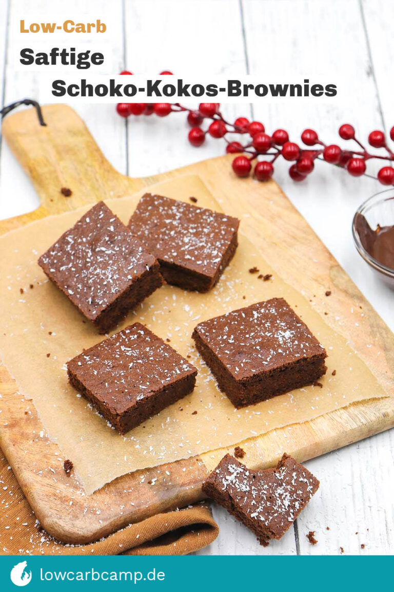 Saftige Schoko-Kokos-Brownies 🍫 Low-Carb, unwiderstehlich lecker 😍