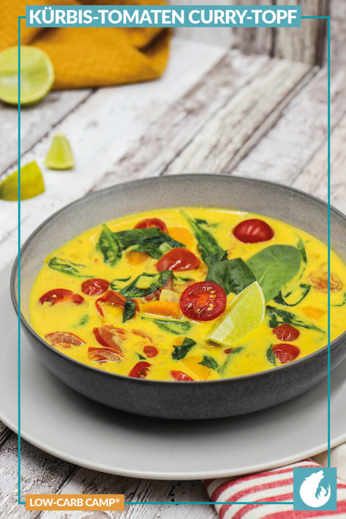 Kürbis-Tomaten-Curry-Topf 🧡 ️ Low-Carb, würzig &amp; exotisch!