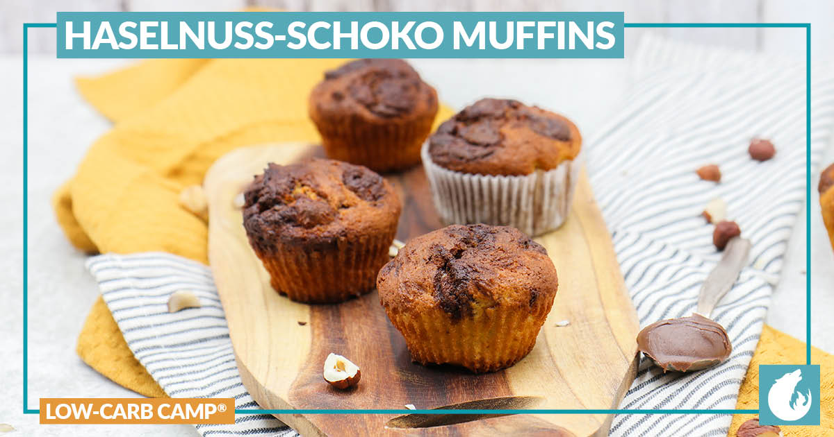 Haselnuss-Schoko Muffins 🧁 Low-Carb, nussig &amp; proteinreich 😃