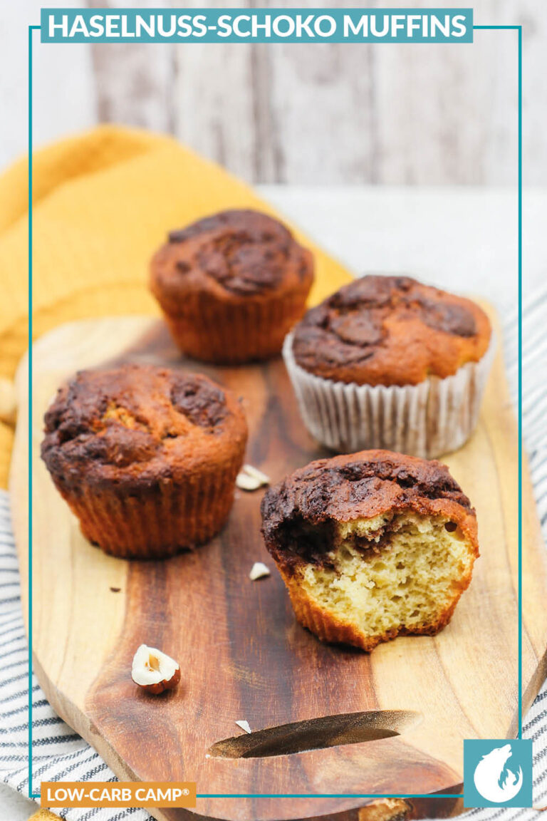 Haselnuss-Schoko Muffins 🧁 Low-Carb, nussig &amp; proteinreich 😃