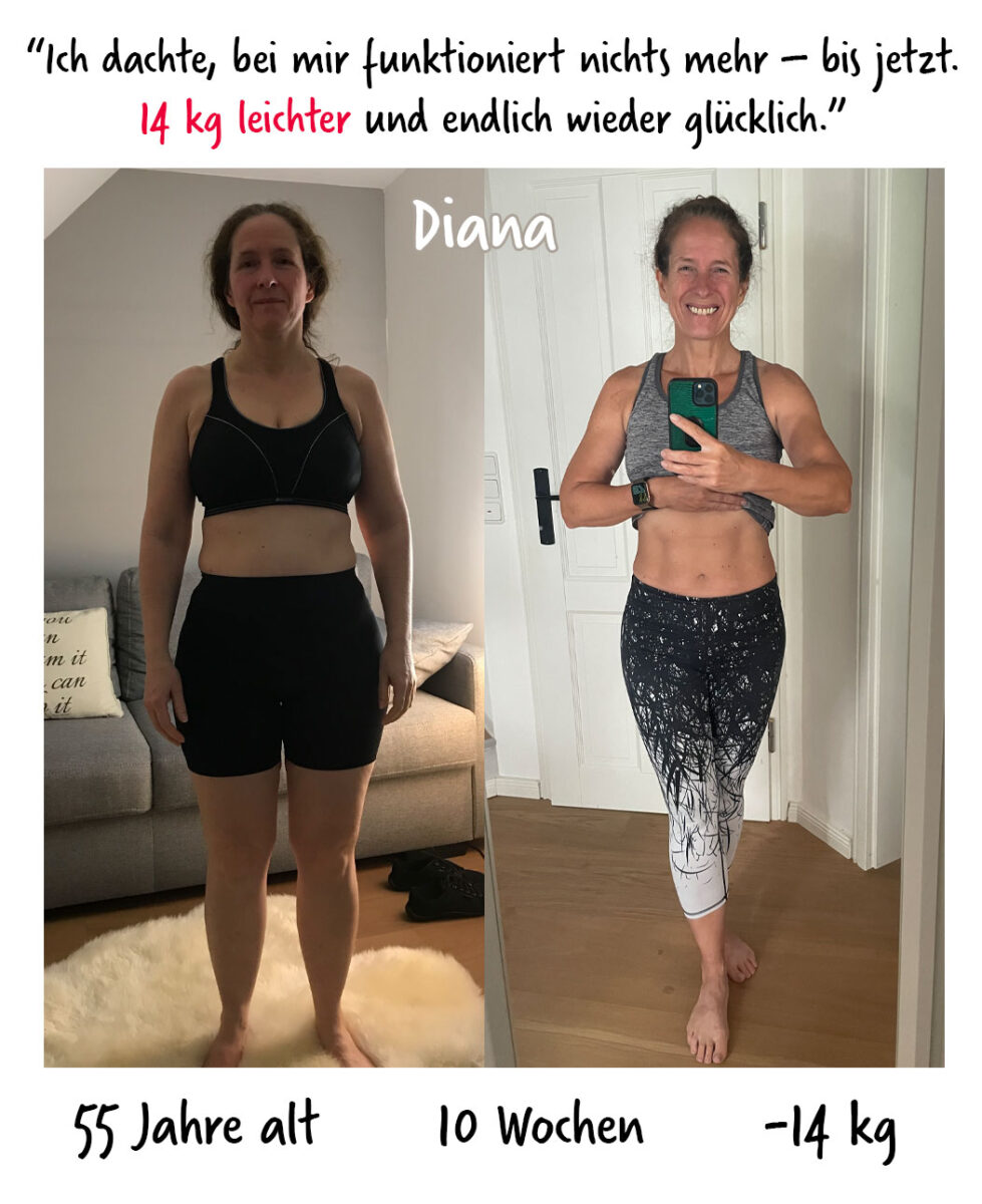 "Ich dachte, bei mir funktioniert nichts mehr – bis jetzt. 14 kg leichter und endlich wieder glücklich."